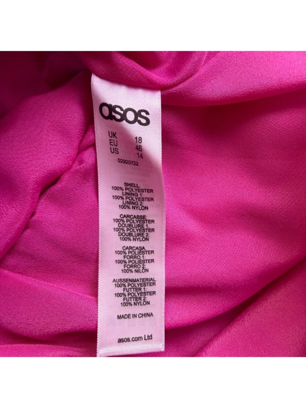 ASOS Womens Pink & Orange Floral Print Drop Hem Dress Size 14 - Picture 7 of 9